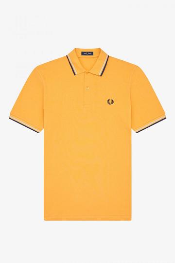 Pánské Polo Triko Fred Perry M12 Zlaté | CZ 1671OKIR